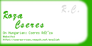 roza cseres business card
